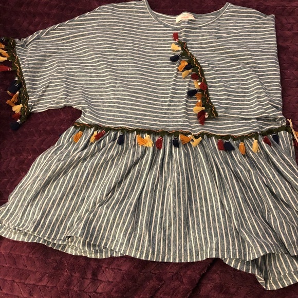 Beans new short sleeved peplum tassel tee. - Picture 3 of 5